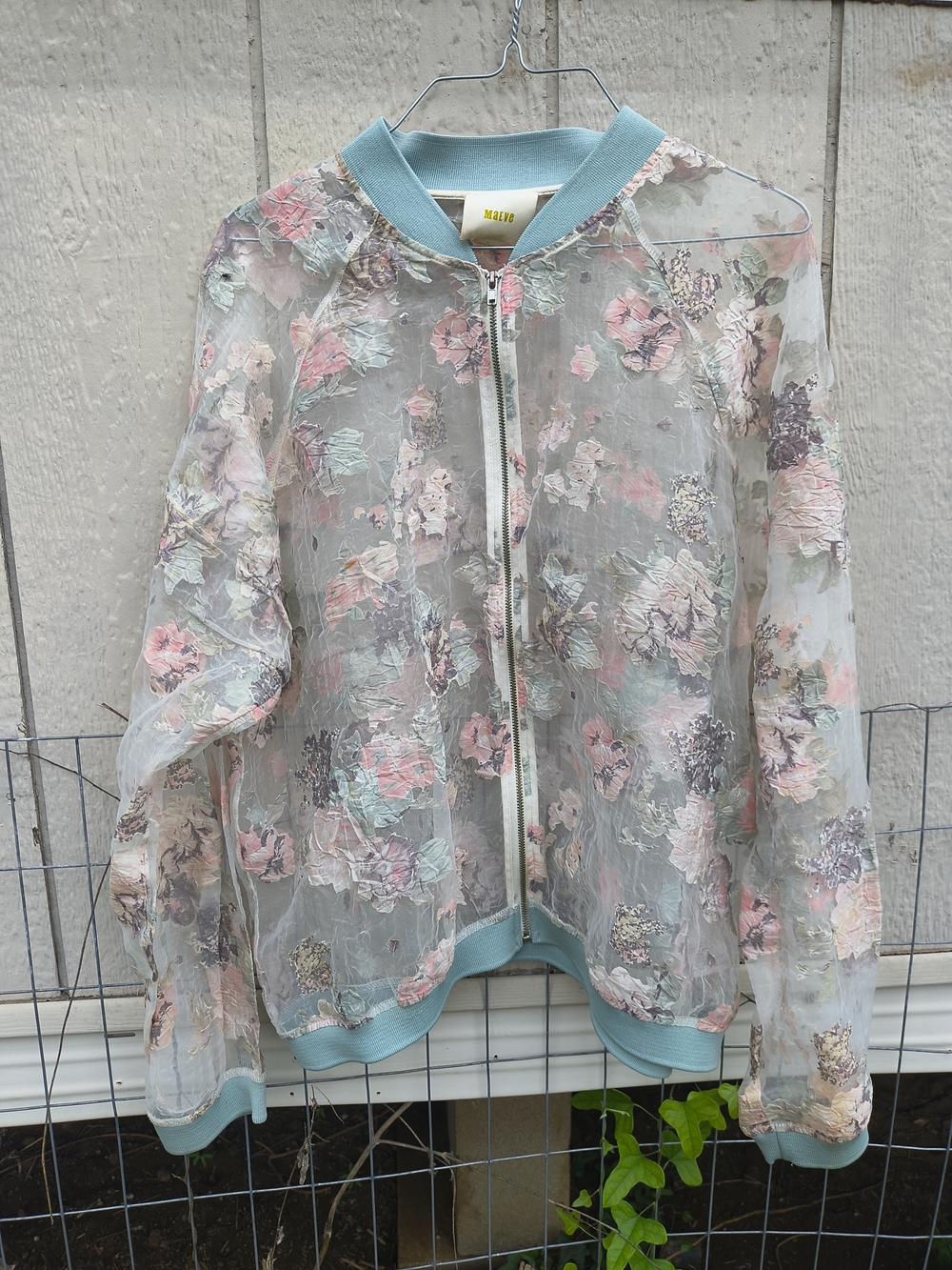 Anthropologie Maeve Sheer Floral Jacket